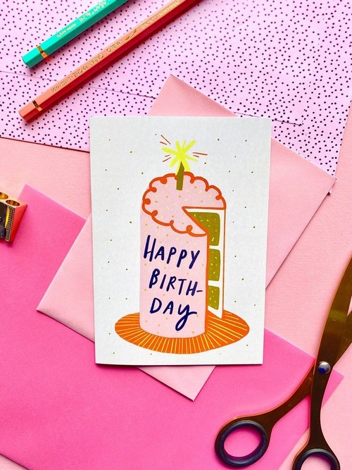 Happy Birthday Cake Card