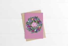 Bauble Wreath Card